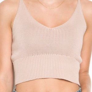 Brandy Melville Knit pink tank top
